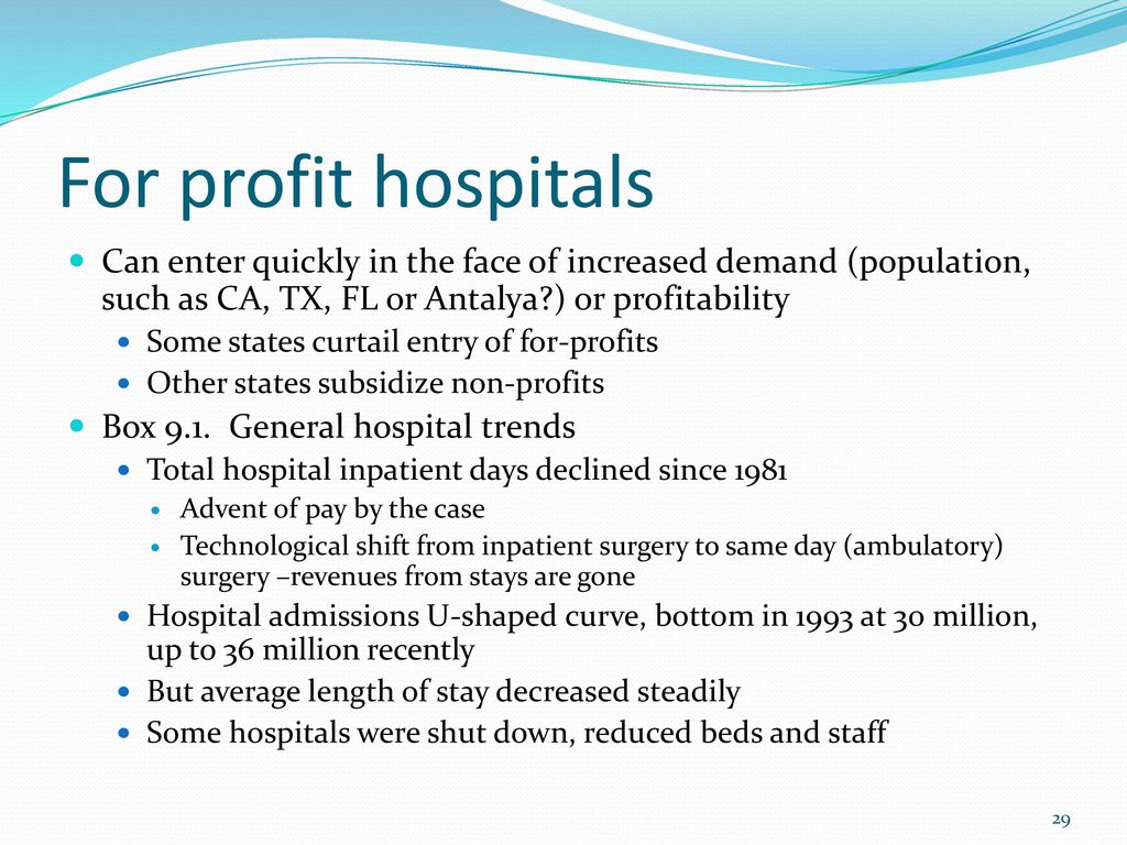 For profit hospitals earnings hca tenet uhs chs