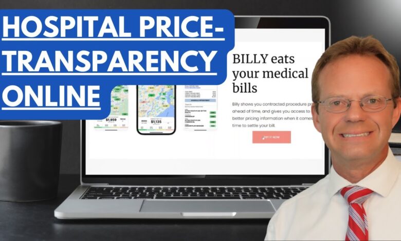 Hospital price variation online phone transparency