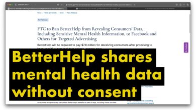 Ftc betterhelp settlement health data sharing fine