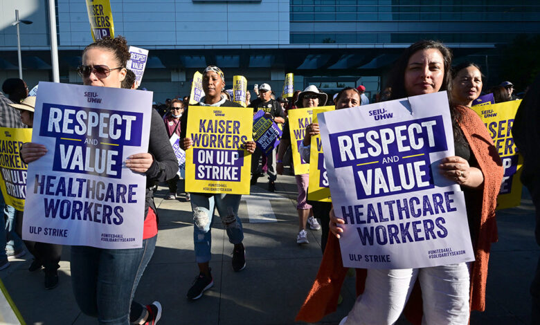 65000 kaiser permanente workers authorize strike healthcare labor